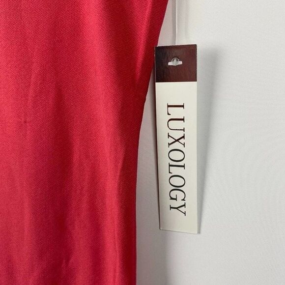 Luxology Blouse Womens Large Red Coral Sleeveless Top Casual Top - Picture 4 of 6